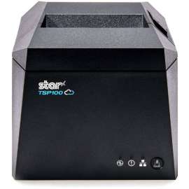Star Micronics TSP143IVUE GRY US Desktop Direct Thermal Printer, Monochrome, Wall Mount, Receipt Print, Ethernet