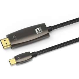 4XEM 8K/4K 2M USB-C to HDMI Cable, 6.56 ft HDMI/USB-C A/V Cable for Audio/Video Device, MacBook, Chromebook, Mobile Phone, Gaming Console, Notebook, Home Theater System, First End: 1 x HDMI 2.1 Digital Audio/Video, Male, Second End: 1 x USB Type C