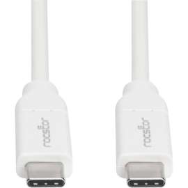 Rocstor Premium USB-C Charging Cable Up to 100W Power Delivery - 1.60 ft USB-C Data Transfer Cable for MacBook Pro, Chromebook, iPad, Notebook, Charger, MacBook Air, MacBook - First End: 1 x 24-pin USB 3.1 Type C - Male - Second End: 1 x 24-pin USB