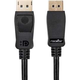 Rocstor Premium DisplayPort 1.2 Cable - 4k 60Hz - 25 ft DisplayPort A/V Cable for Monitor, Audio/Video Device - First End: 1 x DisplayPort 1.2 Digital Audio/Video - Male - Second End: 1 x DisplayPort 1.2 Digital Audio/Video - Male - 21.6 Gbit/s - Su