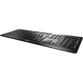 CHERRY STREAM Keyboard - Cable Connectivity - USB Interface - 10 Volume Down, Volume Up, Play/Pause, Browser, Email, Calculator, Previous Track, Next Track, Mute, Lock Hot Key(s) - English (UK) - Scissors Keyswitch