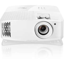 Optoma UHD55 3D DLP Projector - 16:9 - Ceiling Mountable - White - High Dynamic Range (HDR) - 3840 x 2160 - Front - 480p - 4000 Hour Normal Mode - 10000 Hour Economy Mode - 4K - 1,200,000:1 - 3600 lm - HDMI - USB - Network (RJ-45) - Home Theater, Of