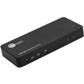 SIIG Dual Host USB-C KVM MST Docking Station, USB C Docking Station, Allows you to connect two laptops of Windows, Mac or Chromebook to up to dual 4K Displays with DisplayPort and HDMI, Dual Host, Dual 4K@60Hz, two USB-C 5Gbps, one USB-A 5Gbps with 5V/1.5