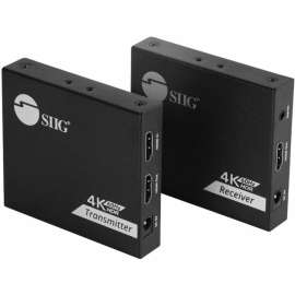 SIIG 4K 60Hz HDMI Over Cat6 Extender with Loopout & IR, HDMI 4K60Hz 4:4:4 8-bit / 4K60Hz HDR 4:2:0 10-bit Extender, Extends HDMI signals up to 230ft (70m) over a single Cat6/7 cable with a local HDMI output for monitoring the extended display, 18Gbps vide