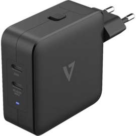 V7 ACUSBC65WGAN AC Adapter, 65 W, Black