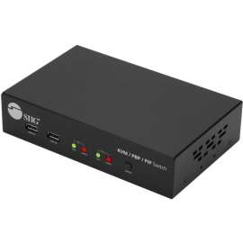 SIIG 2-Port 4K HDMI KVM Switch with PBP Roaming Mouse & PIP, SIIG 2-Port 4K HDMI KVM Switch with PBP Roaming Mouse & PIP- Allows you to control 2 HDMI 4K computers using one keyboard and mouse, Mouse Roaming, Simple move the mouse to roam between the two 