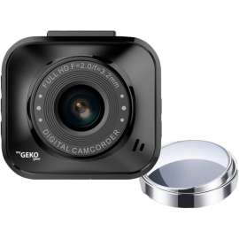 Adesso myGEKOgear by Adesso Orbit 122 Full HD 1080p Dash Cam, G-Sensor, and 2 Blindspot Mirrors Included - 1.5" Screen - Dashboard - Wired - 1920 x 1080 Video - CMOS - Black