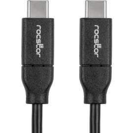 Rocstor USB-C Charging Cable Up to 240W Power Delivery, Charge and Sync, 9.84 ft USB-C Data Transfer Cable for Notebook, MacBook, MacBook Air, MacBook Pro, Chromebook, Mobile Phone, Wall Charger, Docking Station, First End: 1 x 24-pin USB 3.1 Type C, Male
