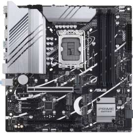 Asus Prime Z790M-PLUS Desktop Motherboard - Intel Z790 Chipset - Socket LGA-1700 - Micro ATX - Core, Pentium Gold, Celeron Processor Supported - 128 GB DDR5 SDRAM Maximum RAM - DIMM, UDIMM - 4 x Memory Slots - Gigabit Ethernet - HDMI - DisplayPort