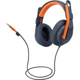 Logitech Zone Learn Headset - Stereo - Mini-phone (3.5mm) - Wired - Over-the-ear - Binaural - Circumaural - 4.30 ft Cable - Noise Canceling - Classic Blue