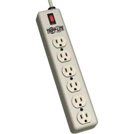Tripp Lite Waber Industrial Power Strip 6-Outlet 6 ft. (1.83 m) Cord Beige, NEMA 5-15P, 6 x NEMA 5-15R, 6 ft Cord, 15 A Current