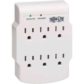 Tripp Lite Surge Protector Wallmount Direct Plug In 120V 6 Outlet 540 Joules, Receptacles: 6 x NEMA 5-15R, 540J