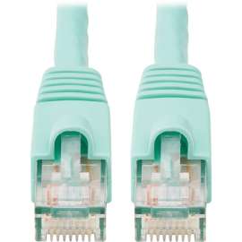 Tripp Lite 7ft Augmented Cat6 Cat6a Snagless 10G Patch Cable RJ45 M/M Aqua 7', 7ft, 1 x RJ-45 Male, 1 x RJ-45 Male, Aqua Blue