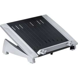 Fellowes Office Suites Laptop Riser Plus, Up to 17" Screen Support, 10 lb Load Capacity, 6.5" Height x 15.1" Width x 10.5" Depth, Silver, Black