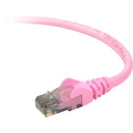 Belkin Cat. 6 UTP Patch Cable - RJ-45 Male - RJ-45 Male - 14ft - Pink