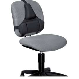 Fellowes Professional Series Back Support with Microban Protection, Strap Mount, Black, Fabric, Memory Foam
