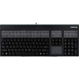 CHERRY LPOS Point Of Sale Keyboard, 127 Keys, QWERTY Layout, 42 Relegendable Keys, Magnetic Stripe Reader