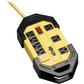 Tripp Lite Power It! 8-Outlet Safety Power Strip 15 ft. (4.57 m) Cord Hang Holes Cord Wrap Outlet Covers, NEMA 5-15P, 8 x NEMA 5-15R, 15 ft Cord, 15 A Current