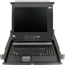 Aten Technologies Aten 17" Single-Rail LCD Integrated Console-TAA Compliant, 1 Computer(s), 17" Active Matrix TFT LCD, 1 x SPHD-15 Keyboard/Mouse/Video