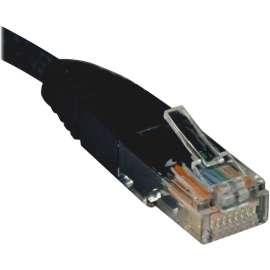 Tripp Lite Cat5e 350 MHz Molded (UTP) Ethernet Cable (RJ45 M/M) PoE Black 2 ft. (0.61 m), 2 ft Category 5e Network Cable for Network Device, First End: 1 x RJ-45 Network, Male, Second End: 1 x RJ-45 Network