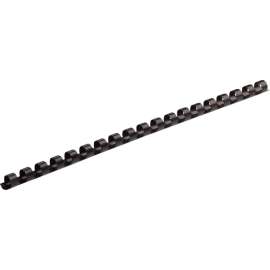 Fellowes Plastic Combs, Round Back, 1/4" , 20 sheets, Black, 25 pk, 0.3" Height x 10.8" Width x 0.3" Depth, 0.25" Maximum Capacity, 20 x Sheet Capacity