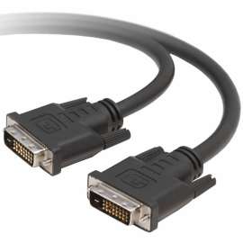 Belkin Dual Link DVI-D Digital Video Cable, DVI-D Male, DVI-D Male, 10ft, Black