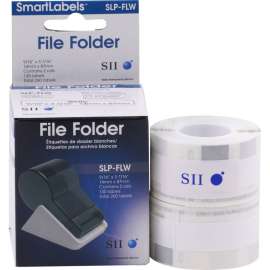 Seiko Labels Seiko SLP-FLB White/Blue File Folder Labels, Designed perfectly for labeling folders/assets in an Business, Healthcare facility, Police Station, and many more.