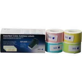 Seiko Labels Seiko Address Label 4 pack (Red, Green, Blue, White) - Perfect for Address Labels for Office Mailings, Invitations, Christmas Cards and more.