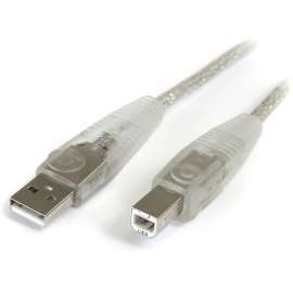 StarTech.com, Transparent USB 2.0 cable, 4 pin USB Type A (M), 4 pin USB Type B (M), ( USB / Hi-Speed USB )