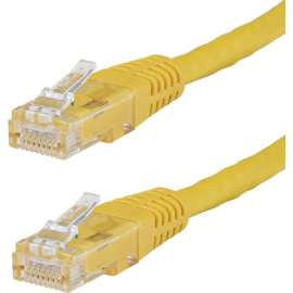 StarTech.com 4ft CAT6 Ethernet Cable, Yellow Molded Gigabit, 100W PoE UTP 650MHz, Category 6 Patch Cord UL Certified Wiring/TIA, 4ft Yellow CAT6 Ethernet cable delivers Multi Gigabit 1/2.5/5Gbps & 10Gbps up to 160ft