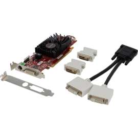 VisionTek Radeon 4350 SFF 512MB DDR2 (2x DVI-I, TV Out) w/ 2x DVI-I to VGA Adapter - ATi Radeon HD 4350 600MHz - 512MB DDR2 SDRAM - PCI Express 2.0 x16 - DMS-59