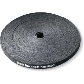 Black Box Corporatio Black Box Hook and Loop Cable Wrap, 5/8" x 75', Black, 75-ft. (22.8-m) Roll, Cable Wrap, Black, TAA Compliant