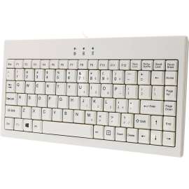 Adesso EasyTouch AKB-110W Mini Keyboard, USB, PS/2, 87 Keys, White