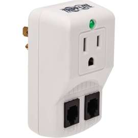 Tripp Lite Notebook Surge Protector Wallmount Direct Plug In 1 Outlet RJ11, 1 x NEMA 5-15R, 1800 VA, 750 J, 120 V AC Input