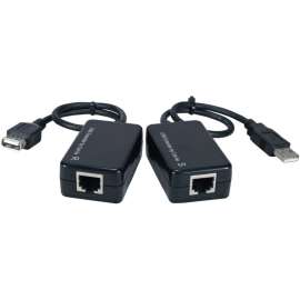 QVS USB CAT5/6 Active Repeater for Up to 165ft, 1 x Network (RJ-45), 1 x USB, 165 ft Extended Range