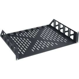 Middle Atlantic U2V Vented Universal Rack Shelf, 2U Rack Height, Rack-mountable, Black Powder Coat, 50 lb Maximum Weight Capacity