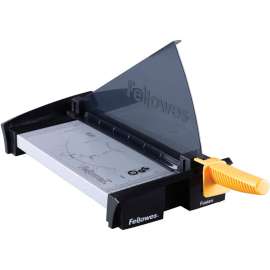 Fellowes Fusion 120 Paper Cutter, 1 x Blade(s)Cuts 10Sheet, 12" Cutting Length, 3.3" Height x 8.5" Width x 22.8" Depth, Black, Silver
