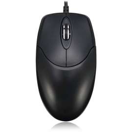 Adesso 3 Button Desktop Optical Scroll Mouse (USB), Optical, Cable, Black, USB
