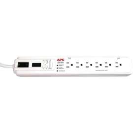 APC by Schneider Electric SurgeArrest Essential P6GC 6-Outlets Surge Suppressor, 6 x NEMA 5-15R, 1020 J, 120 V AC Input, 120 V AC Output