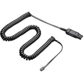 Poly Plantronics A10 Audio Cable Adapter, Phone Cable, First End: 1 x Quick Disconnect, Second End: 1 x RJ-11 Phone, 1 Each