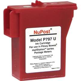 V7 Remanufactured Postage Meter Red Ink Cartridge for Pitney Bowes 797-0/797-Q/797-M - 400 page yield - 800 Pages