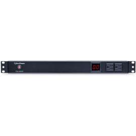 CyberPower PDU15M2F8R Single Phase 100, 125 VAC 15A Metered PDU, 10 Outlets, 15 ft, NEMA 5-15P, Horizontal, 1U, Lifetime Warranty