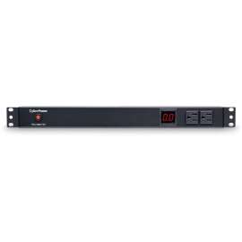 CyberPower PDU15M2F12R 100 - 125 VAC 15A Metered PDU - 14 Outlets, 15 ft, NEMA 5-15P, Horizontal, 1U, Lifetime Warranty