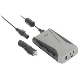 Targus APV10US1 DC-to-AC Slim-Line Power Inverter - Input Voltage: 12 V DC - Output Voltage: 5 V DC, 120 V AC - Continuous Power: 100 W