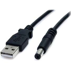 StarTech.com 3 ft USB to Type M Barrel 5V DC Power Cable, Charge your 5V DC devices using your computer USB port, usb to 5.5mm, usb to 5v dc cable, usb to dc plug -usb to type m barrel