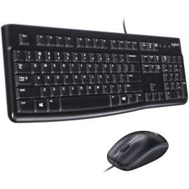 Logitech MK120 Desktop Corded Combo Set, USB Cable Keyboard, 104 Key, USB Cable Mouse, Optical
