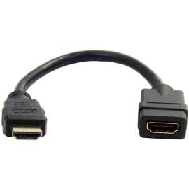 StarTech.com 6in HDMI Extension Cable, Short HDMI Cable Extender Male to Female, 4K UHD HDMI Port Saver M/F, HDMI 1.4, HDMI Dongle, 6in/15cm HDMI extension cable; 4K (3840x2160p 30Hz)/Full HD 1080p/10.2 Gbps bandwidth/8Ch Audio, 28AWG/gold-plated connecto