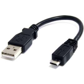 StarTech.com 6in Micro USB Cable, A to Micro B, Charge or sync micro USB mobile devices from a standard USB port on your desktop or mobile computer, 6in usb to micro cable, 6in usb to micro b