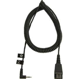 Jabra Headset Cable, 6.56 ft Quick Disconnect/Sub-mini phone Audio Cable for Audio Device, First End: 1 x Quick Disconnect, Second End: 1 x Sub-mini phone, Male