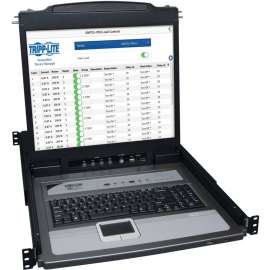 Tripp Lite 8-Port Rack Console KVM Switch w/19" LCD PS2/USB Cables 1U TAA GSA - 8 Computer(s) - 19" LCD - SXGA - 1280 x 1024 - 1 x Network (RJ-45) - 2 x USB - TouchPad - TAA Compliant